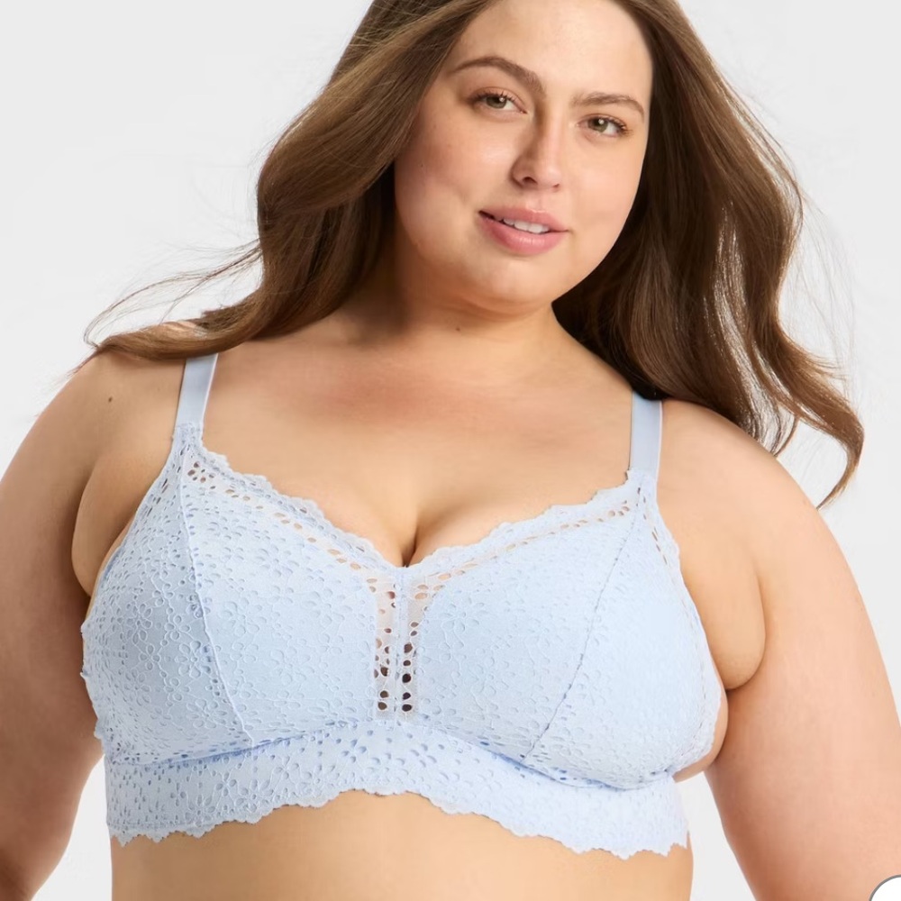 Auden‎ Women's Lace Triangle Blue Bralette